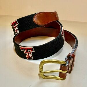 Smathers & Branson Texas Tech Belt Size 40 Made In USA (0048) A4